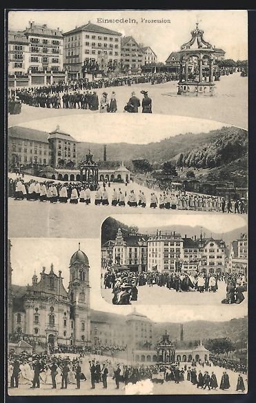 Cartoline postali: AK Einsiedeln, Teile der Prozession – Usato da Berlin venduto da bartko-reher