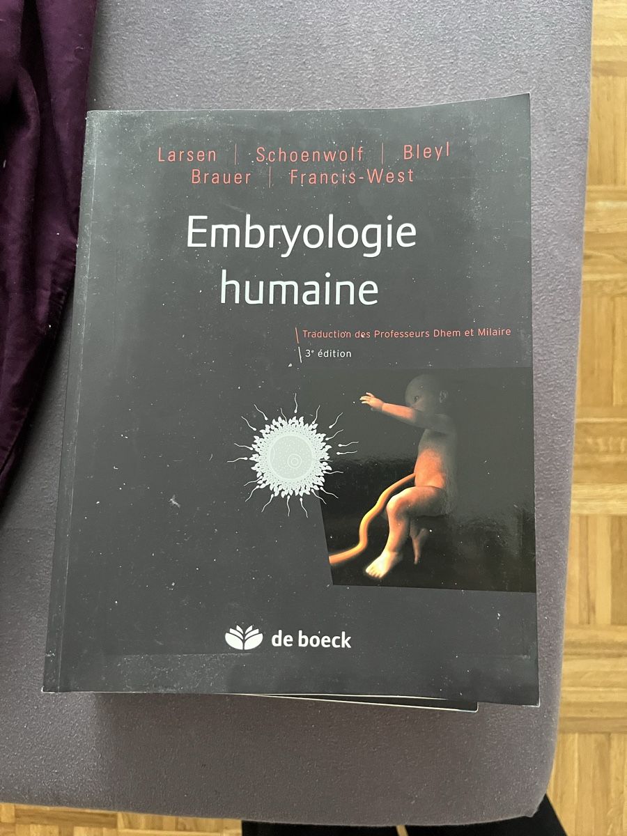 Bücher: Embryologie humaine – Neu (gemäss Beschreibung) aus Zürich von Noemie1994