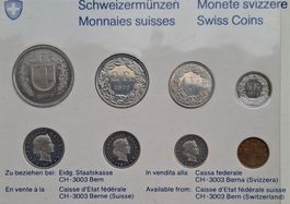 SET de monnaie suisse de 1977 - non circulé FDC