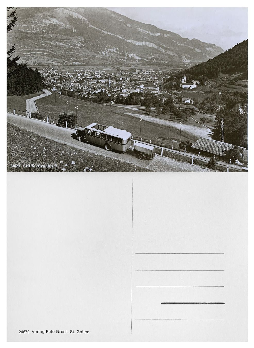 Cartoline postali: Chur Malixerstrasse Postauto Saurer BLD mit Anhänger – Nuovo (secondo la descrizione) da Bern venduto da AWiBe