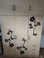 Kleiderschrank mit 3 Türen und 3 Schubladen helle Holzoptik