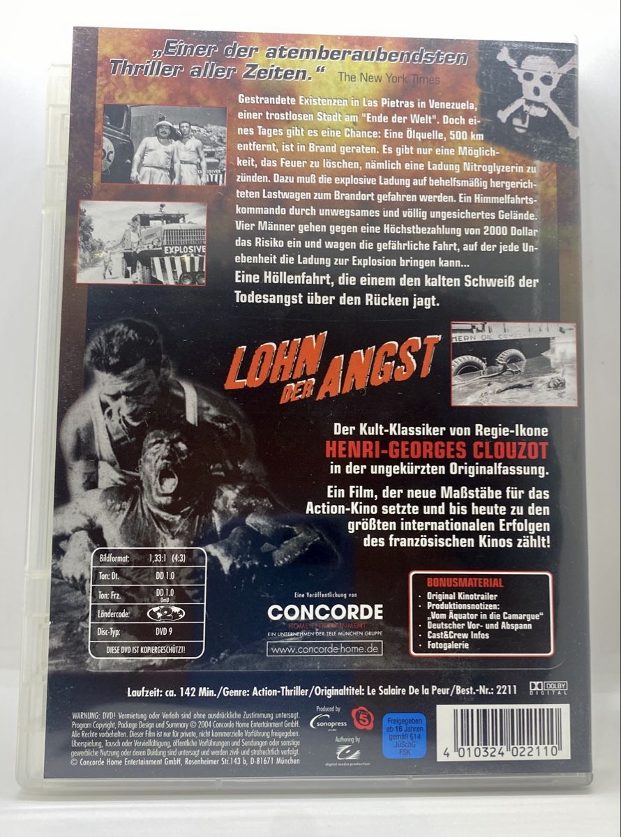 Tutti i DVDs: Lohn der Angst - Remastered DVD - Spannender Klassiker! – Usato da Zürich venduto da m7lx 1