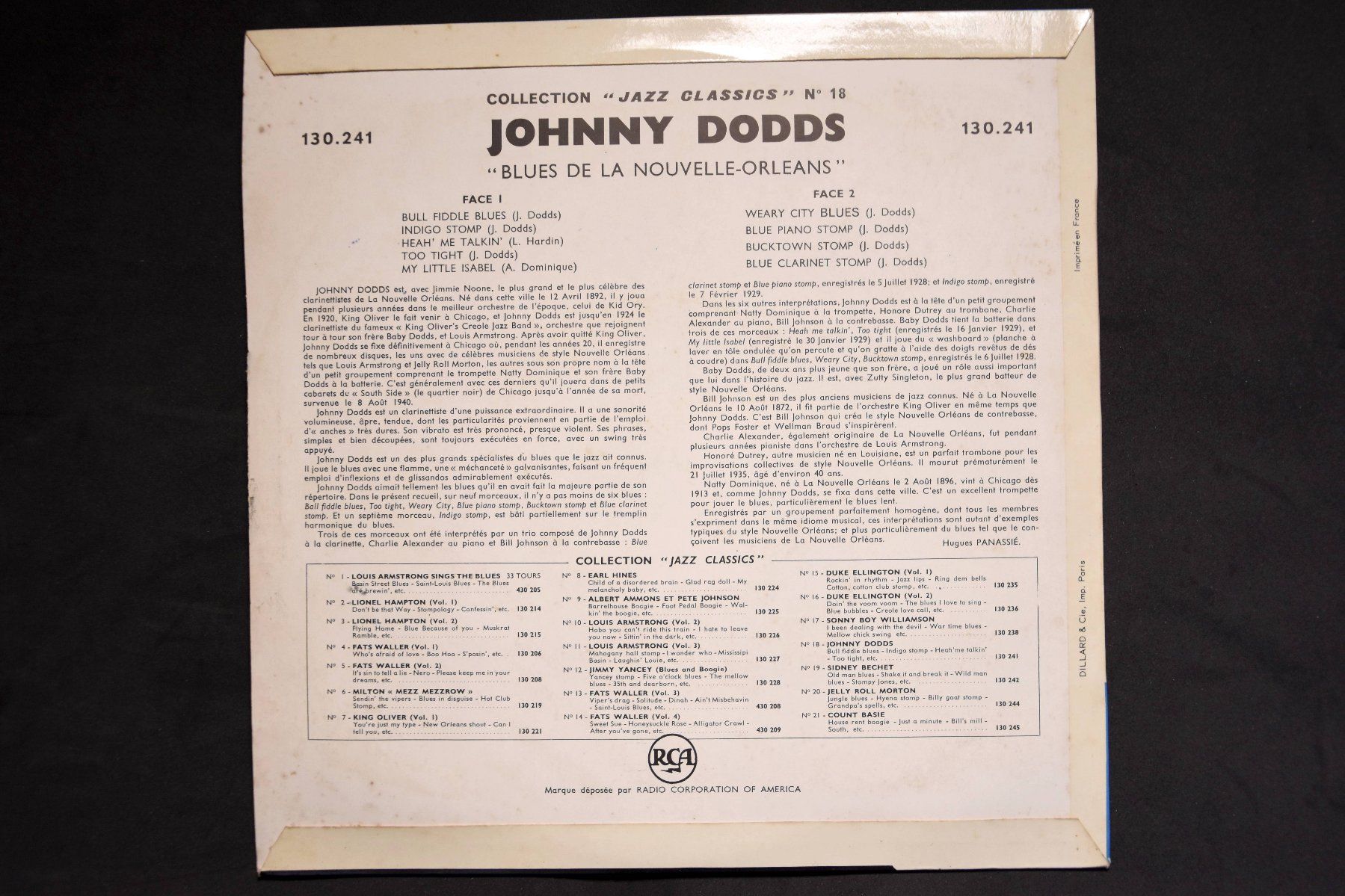 Dischi in vinile: Johnny Dodds (Collection Jazz Classics 18) – Usato da Belmont-sur-Yverdon venduto da ag97 1