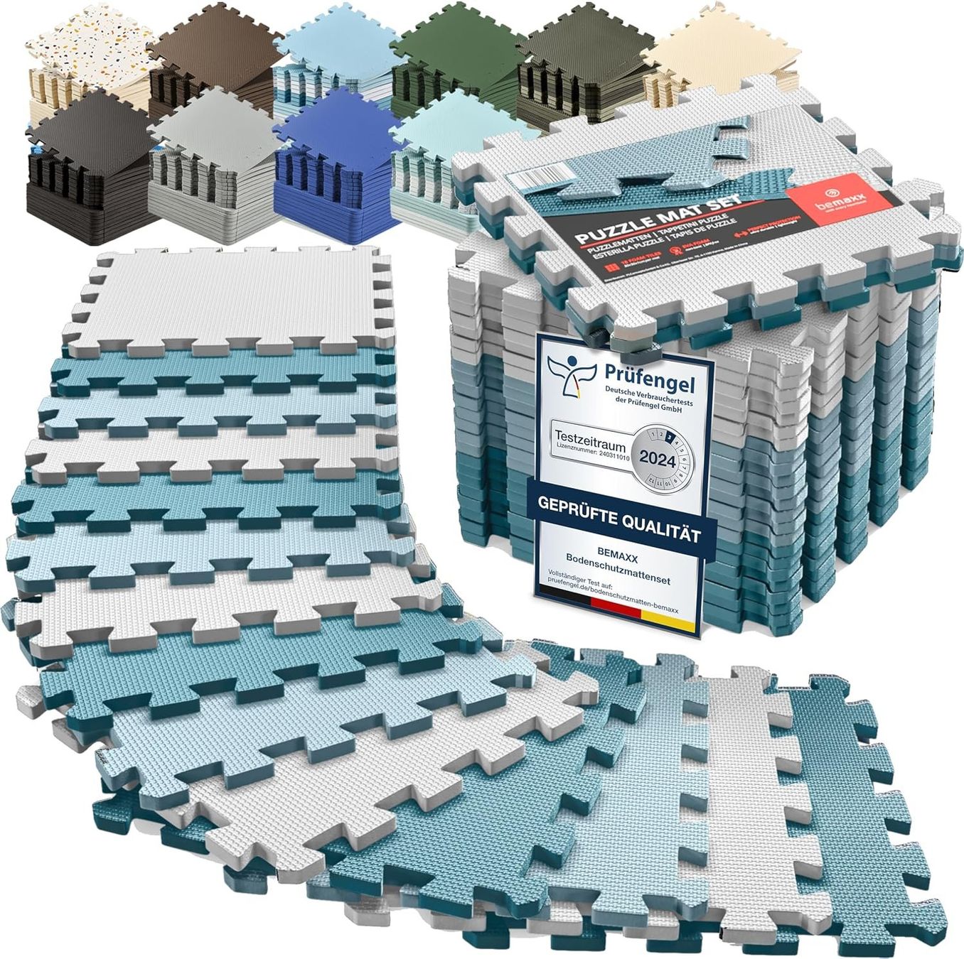 Tappeto da gioco: Bodenschutzmatte 18 Puzzlematten Schaumstoff Blau – Nuovo e nell'imballaggio originale da Schaffhausen venduto da lou_w76n