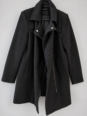 Manteau femme noir fermeture éclair taille S
