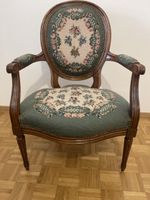 Antiker Stuhl mit Blumenmuster - Top Zustand