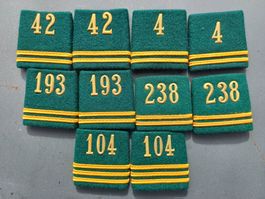 10 Achselpatten, Gradabzeichen, grün, Infanterie (V)