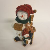 Süsser Schneemann Deko Figur, Winterzeit Weihnachten