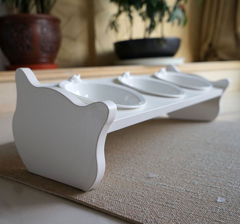 Futter: CatS Design Holz/Keramiknäpfe 3er Näpfe – Neu und originalverpackt aus Mönchengladbach von Zoopplier 2
