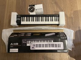 Roland A-49 MIDI Keyboard Controller – Schwarz, wie neu
