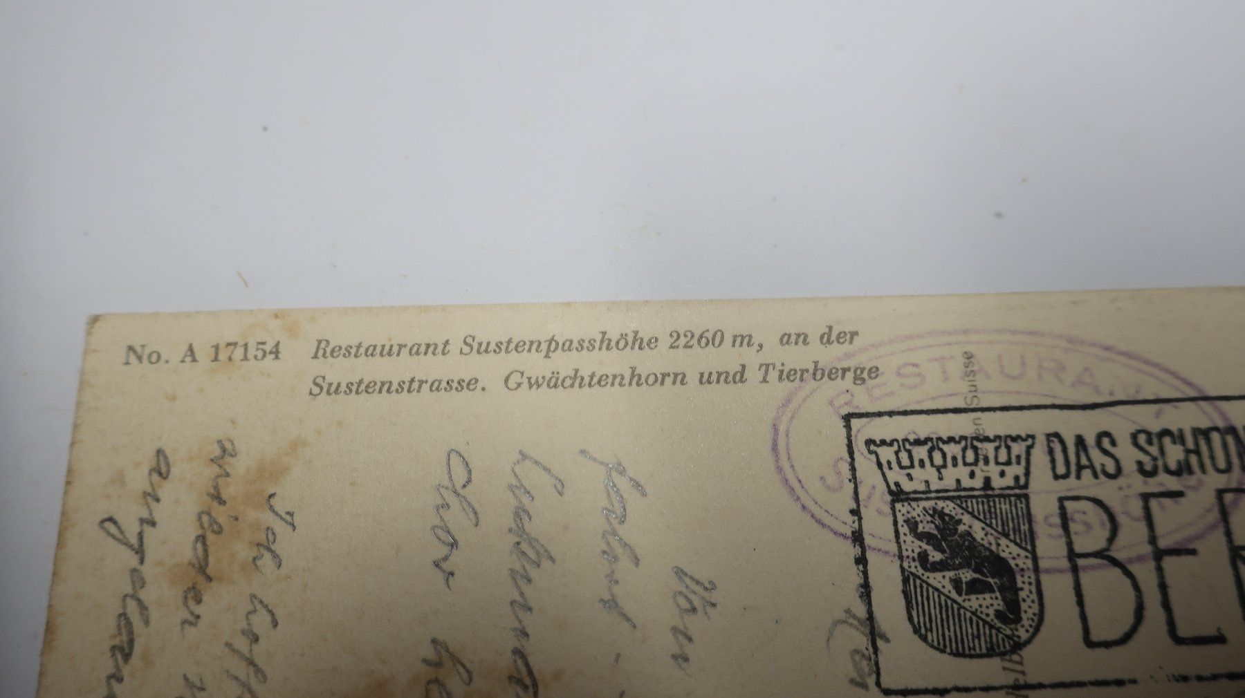 Cartoline postali: Restaurant Sustenpasshöhe Sustenstrasse 1955 – Usato da Cormoret venduto da Pascalll2001 4