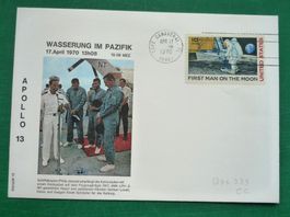 Ersttagsbrief: APOLLO 13, Wasserung im Pazifik, 14.4.1970