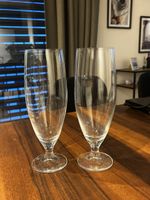 6 Gläser Bierkelch Glas transparent guter Zustand