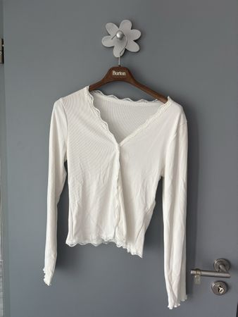 Haut femme manches longues Dazy blanc taille L 