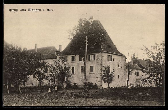 Cartoline postali: AK Wangen a. Aare, Schloss – Usato da Berlin venduto da bartko-reher