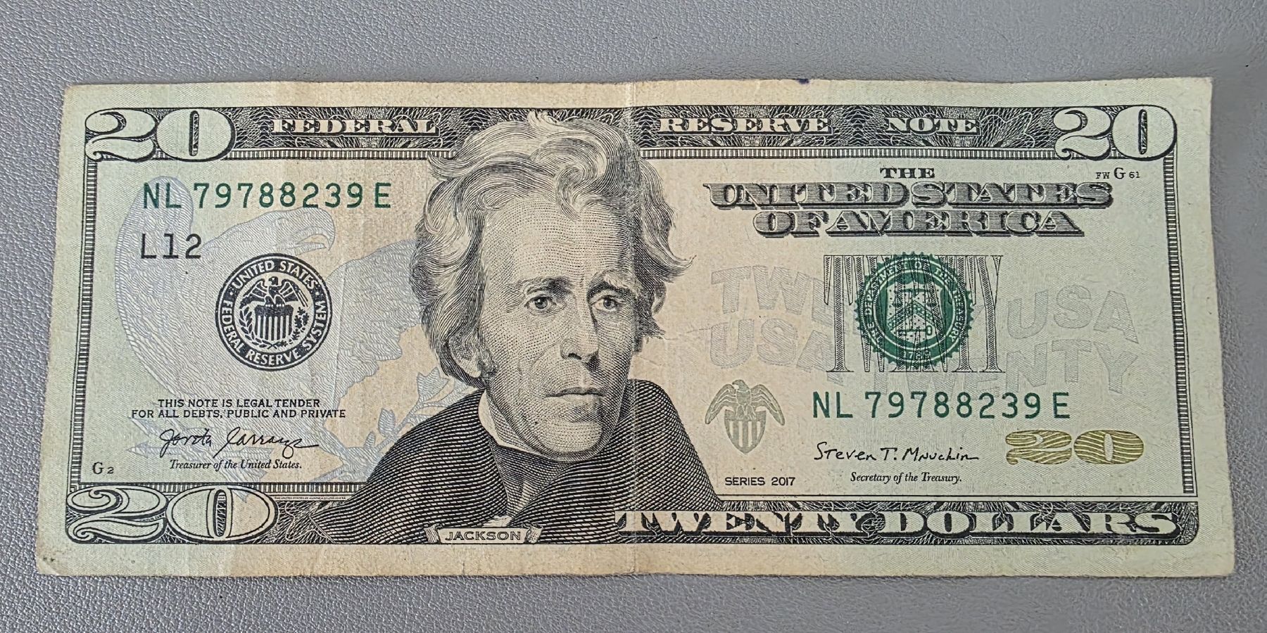 Banconote: 20 USA Dollar - Jackson Serie 2017 – Usato da Niederuzwil venduto da 262305