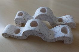 Kerzenständer, 2 Stück, Polyresin (Kunststein), NEU