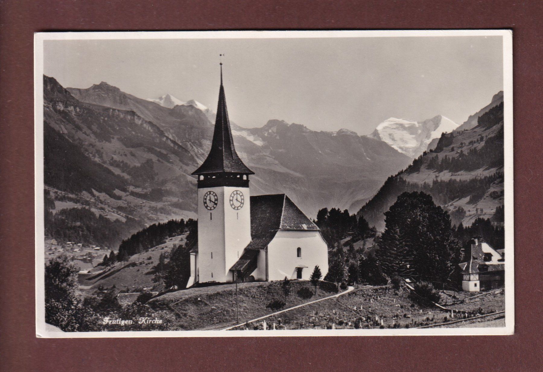 Cartoline postali: FRUTIGEN - Kirche – Usato da Pully venduto da nicecards-shop