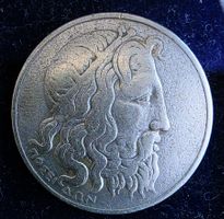 GRIECHENLAND 20 DRACME 1930 SILBER .500