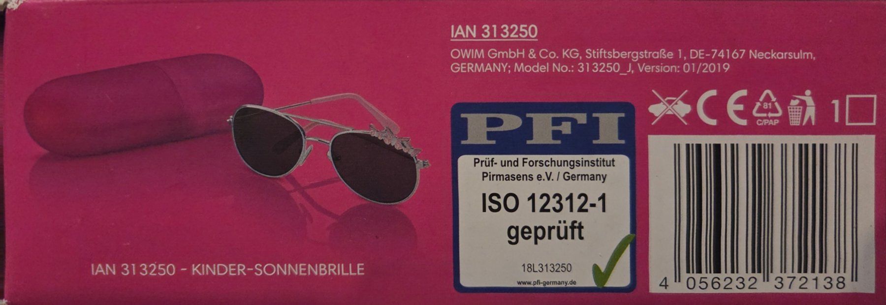 Occhiali & Lenti: AURIOL Kinder Sonnenbrille inkl. robustem Etui – Nuovo e nell'imballaggio originale da Thun venduto da el_gnom 1