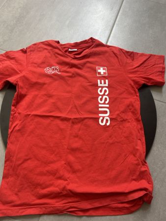 T-shirt rouge Suisse logo 