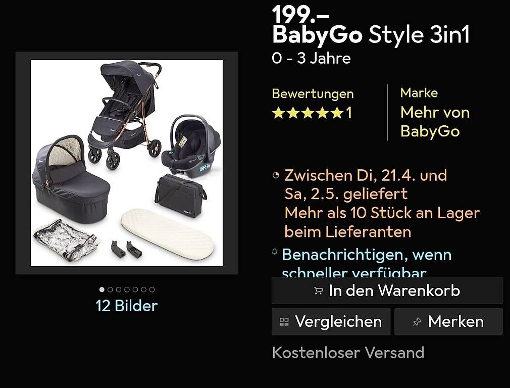 Carrozzine: Kinderwagen 3 in 1 – Usato da Zürich venduto da cucciola137 4