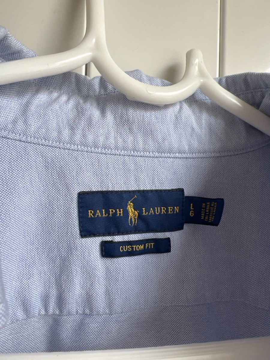Ralph Lauren Camicette: Ralph Lauren Hemd Custom Fit hellblau Groesse L – Usato da Winterthur venduto da ann_vw2s 3