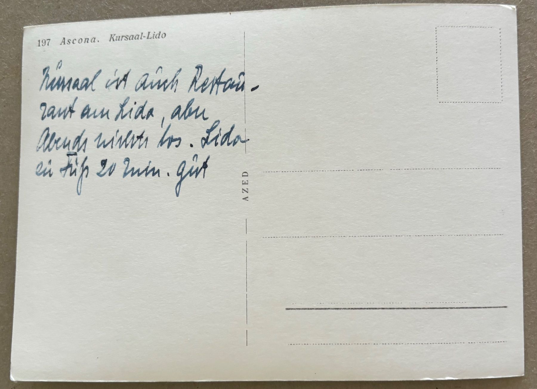 Cartoline postali: Ascona Ticino – Usato da Frauenfeld venduto da Merk52 1