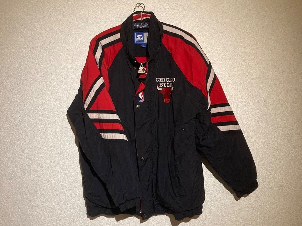 Maillot de baseball Starter Chicago Bulls rouge style vintage taille
