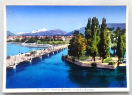 Genève - Pont du Mont-Blanc et Ile Rousseau