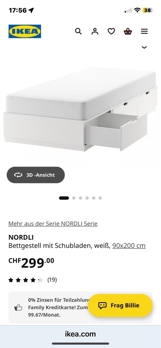 Betten: Ikea Nordli Bett – Gebraucht aus Hettlingen von Lnrdo 4