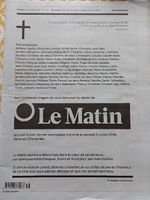 Dernier exemplaire imprimé papier Le Matin