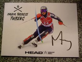 MARIA THERESE TIVBERG (NOR) SKISTAR  HANDSIGNIERT AK !