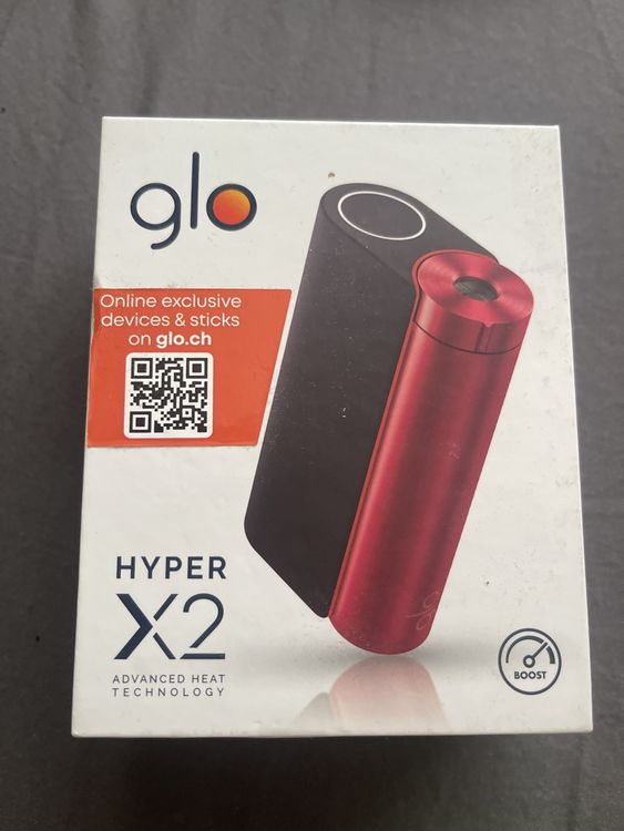 Glo Hyper X2 Tabak Erhitzer Set, neuwertig, rot & schwarz (Neu (gemäss ...