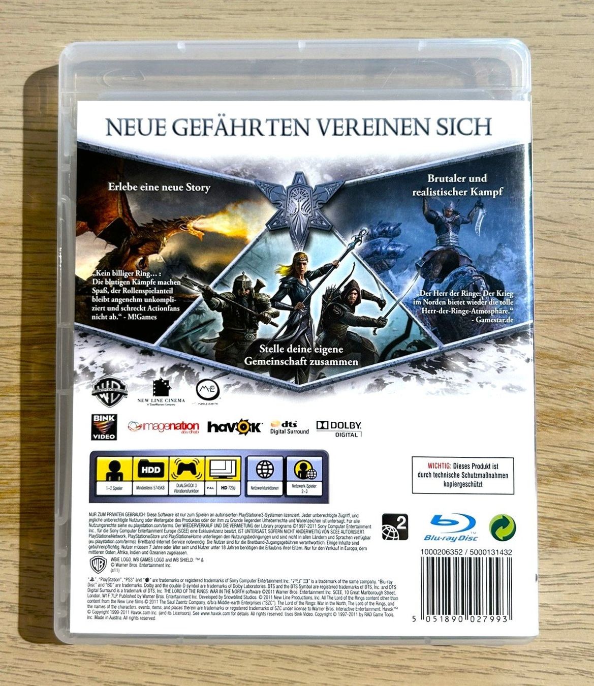 Sony Giochi: Herr der Ringe Der Krieg im Norden PS3 – Usato da St. Gallen venduto da Alpine.Arcade 1