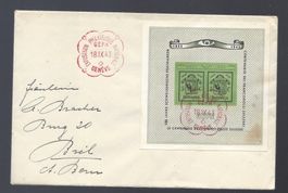 Brief mit Genferblock 1943