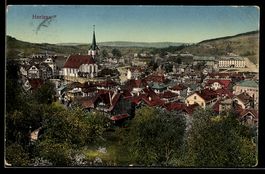 AK Herisau, Ortsansicht mit Kirche