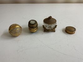 4 kleine Glitzer Dosen