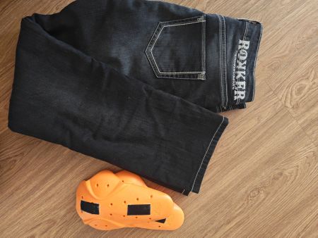 Damen Motorradjeans, ROKKER, Gr. 31/32, mit Knieschoner