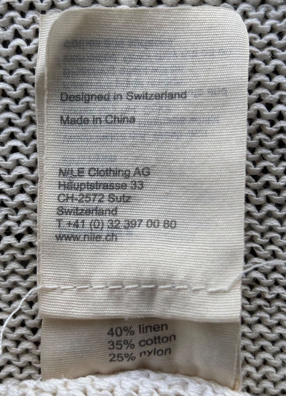 Nile Maglioni & Felpe: Nile Garn-Pullover, Grösse S, kurzarm, beige – Usato da Ebnat-Kappel venduto da Molton 6