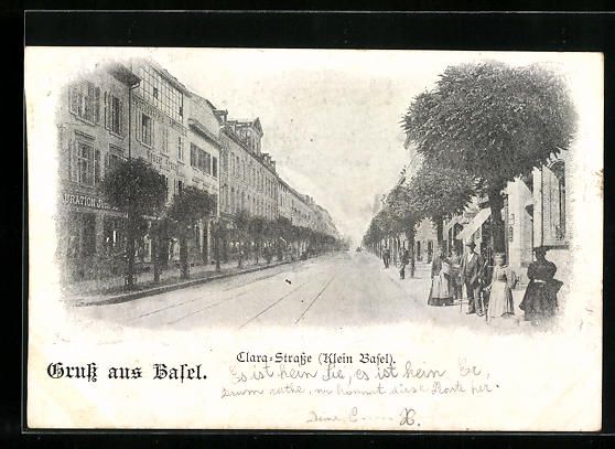 Cartoline postali: Basel, Clara-Strasse mit Restauration un – Usato da Berlin venduto da bartko-reher