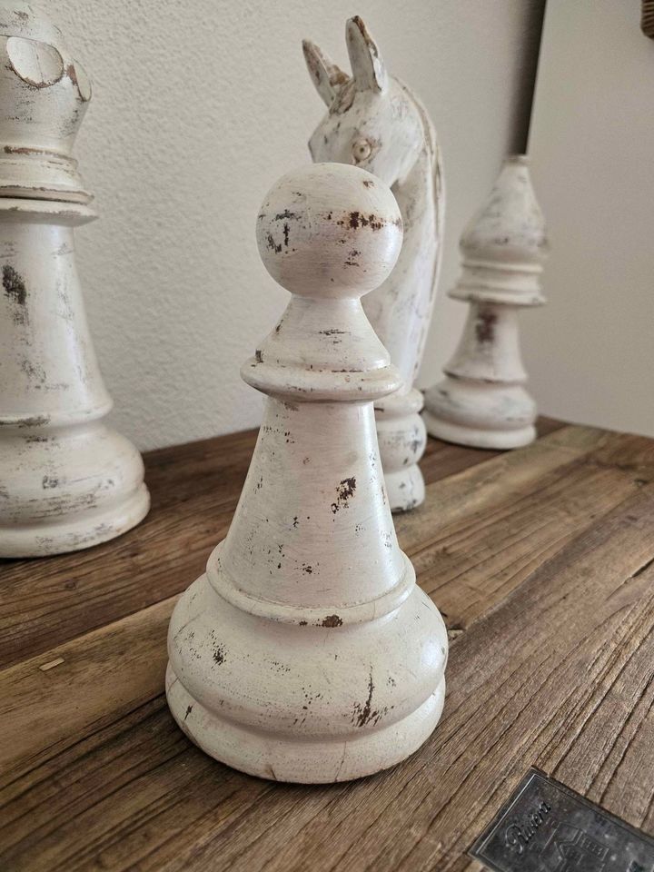 Figuren: Shabby Chic Holz Schach Figuren Versand Möglich – Neu (gemäss Beschreibung) aus Weggis von bdrm48 1