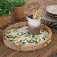 Tablett «Tours» mit Zitronen, Chic Antique