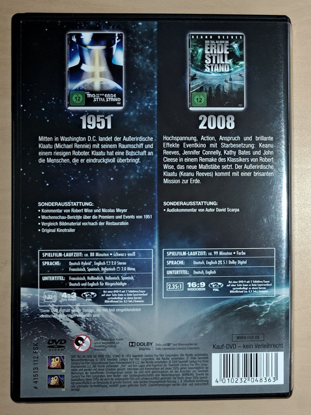 Der Tag, an dem die Erde stillstand - Original & Remake (Gebraucht) in ...