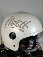 Westt Helm Skihelm weiss mit visier Gr. M 57/58 Neu&OVP
