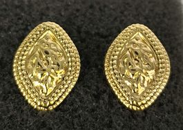 Edelstahlohrringe 18K vergoldet, spezielles Struktur
