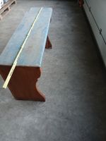 Antike Holzbank, restaurationsbedürftig, ca. 120 cm lang