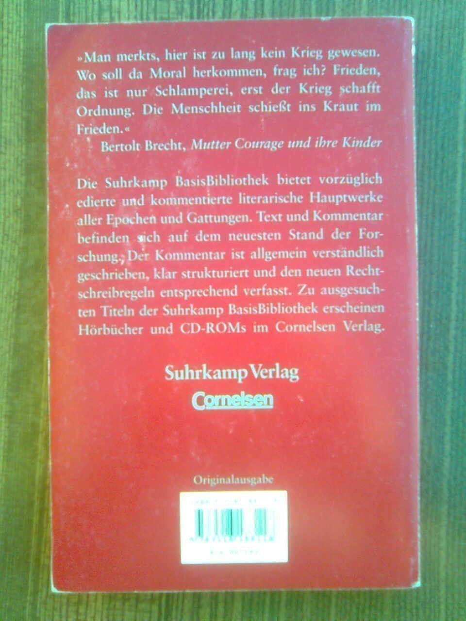Libri: Bertolt Brecht Mutter Courage und ihre Kinder – Usato da Basel venduto da Alacant 1