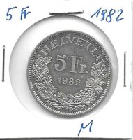 Monnaie Suisse: 5 Fr 1982
