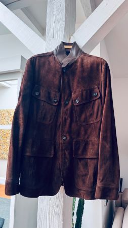 Veste TOM FORD homme daim marron taille 56 neuf